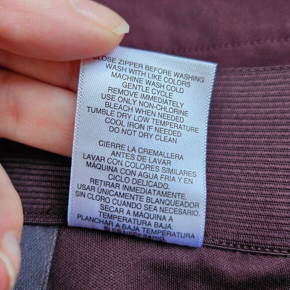 🦃 Mondetta Womens Travel Pants Full Jersey Lined Maroon Size 12 Casual Comfort - Picture 9 of 12